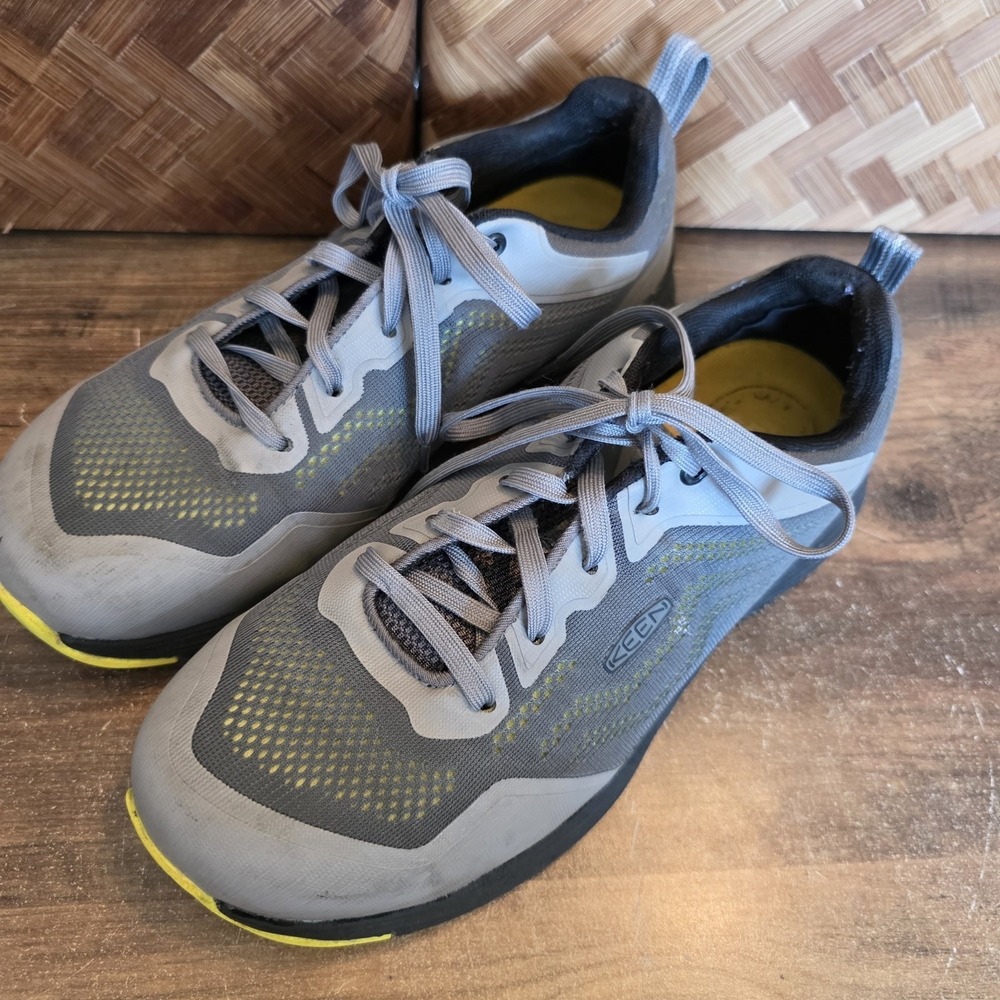 Keen® Men's Shoes Size 8.5EE Gray & Black Aluminum Safety Toe Work Shoe Tie - Picture 2 of 16